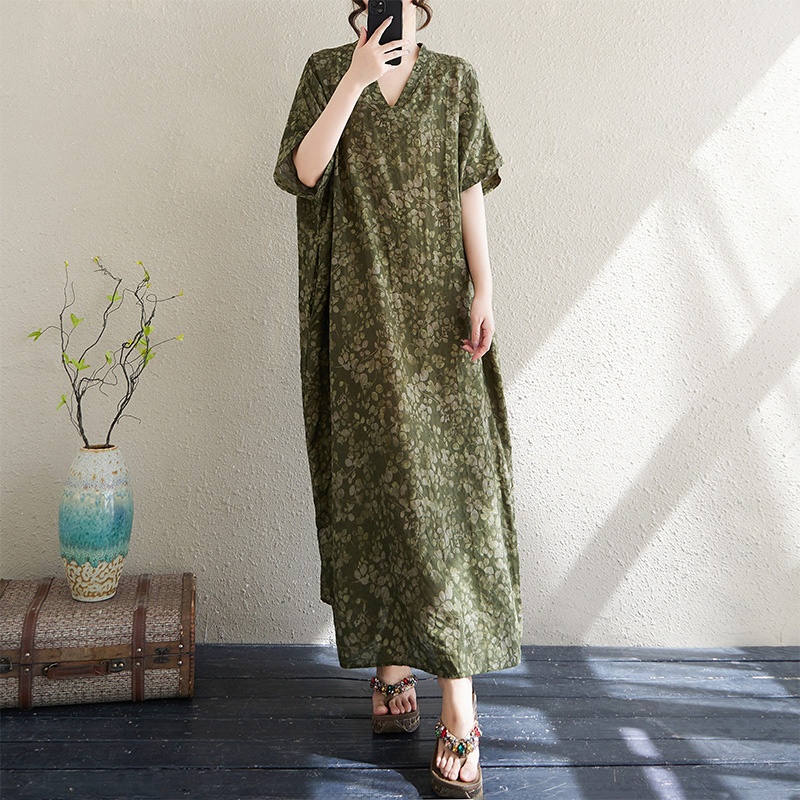 여름용 V넥 루즈핏 면 혼방 롱 비치 스커트, 휴가 스 - Linen Dress Wrap 리뷰 및 가격