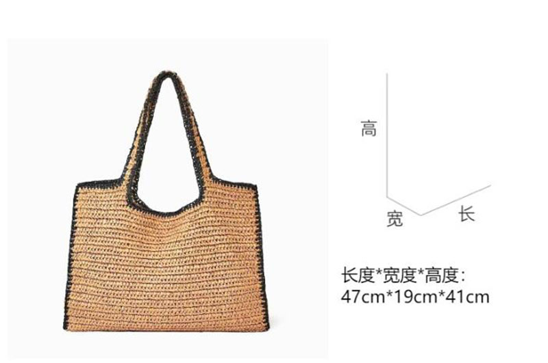 여성을위한 짚으로 짠 토트 백 어깨 라피아 가방 등나무 - Crochet Bag Raffia 리뷰 및 가격