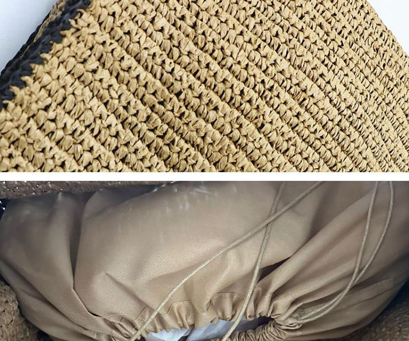 여성을위한 짚으로 짠 토트 백 어깨 라피아 가방 등나무 - Crochet Bag Raffia 리뷰 및 가격
