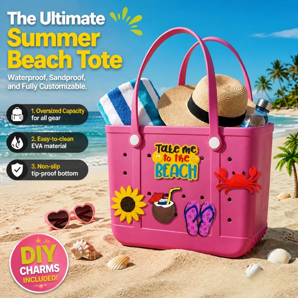 여성용 대형 EVA 소재 해변용 핸드백, 모래가 들어가 - Tote Bag Beach 리뷰 및 가격